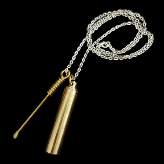 Cheeky Necklace — Hidden Compartment & Mini Spoon